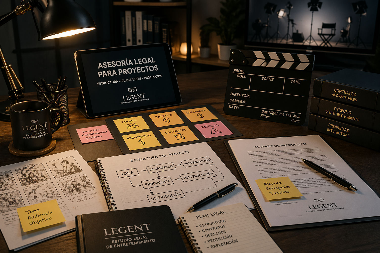 Asesoría legal para proyectos de entretenimiento en México con planeación, estructura y desarrollo de producción audiovisual