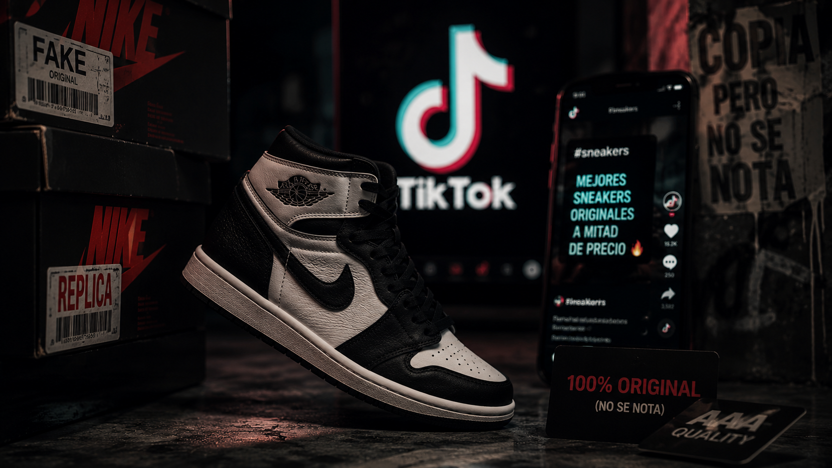 Análisis sobre piratería de sneakers y contenidos relacionados con TikTok y propiedad intelectual.