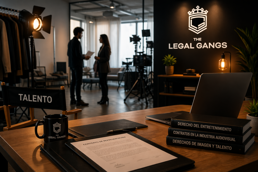 Representación de talento en México en entorno de producción audiovisual con asesoría legal estratégica para artistas y creadores